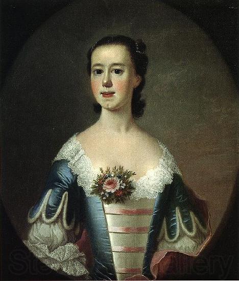 Jeremiah Theus Portrait of Mrs France oil painting art